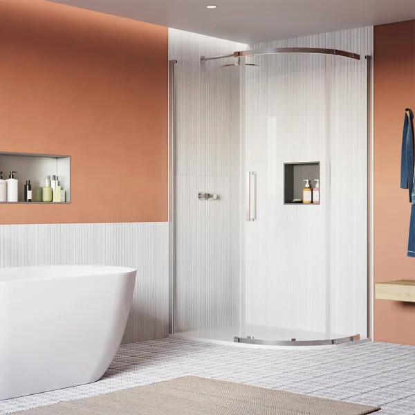 Crosswater Asura 8mm Quadrant Single Door B 1200 x 800 Moving Door Chrome