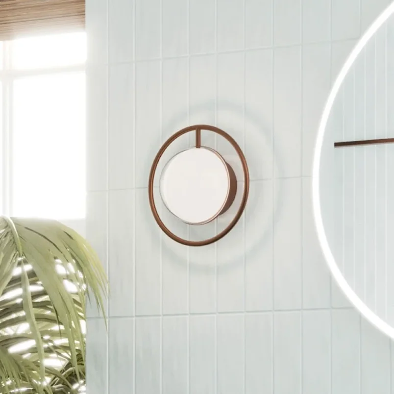 Crosswater Tranquil Wall Light - Brushed Bronze detail view - Image 2