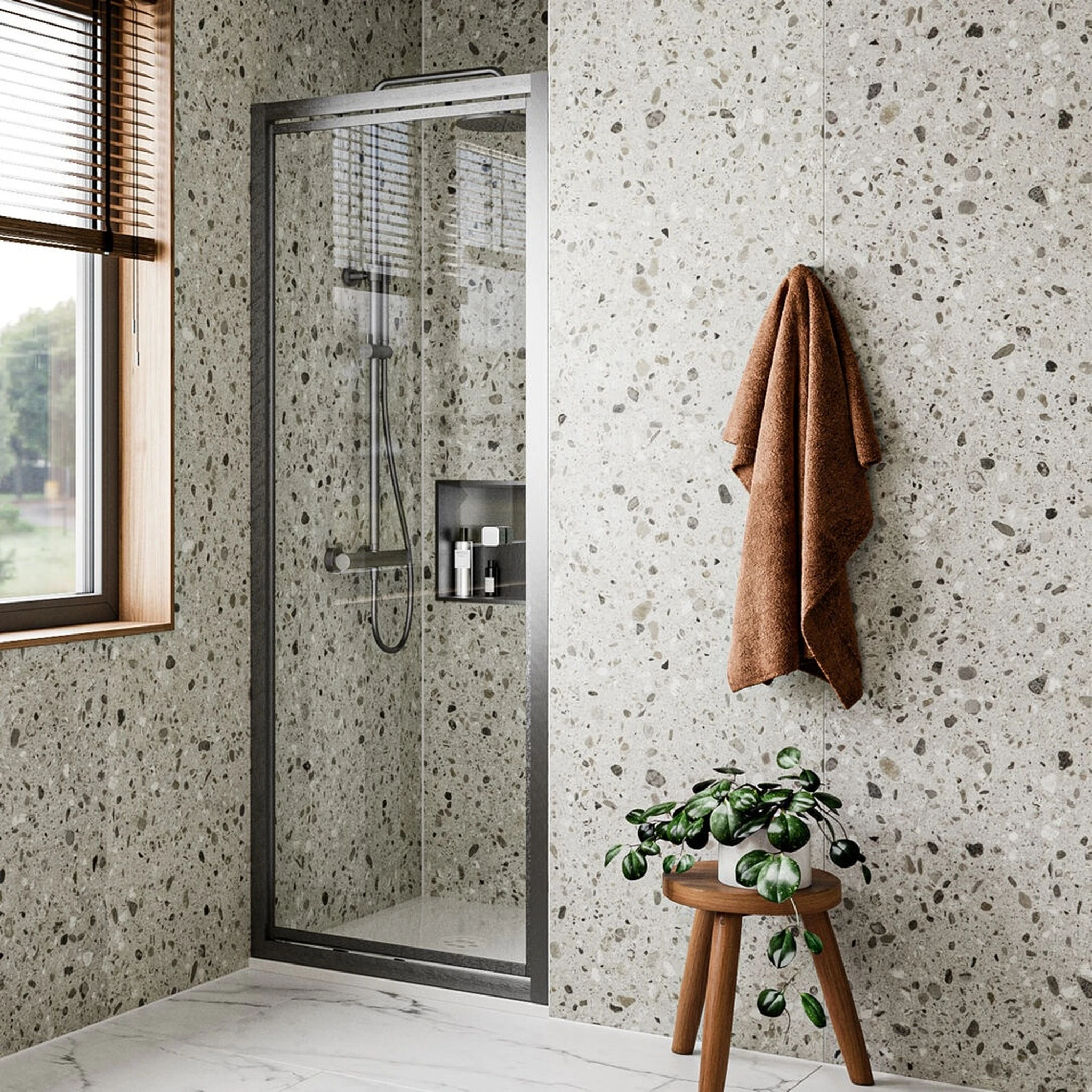 Crosswater 6mm Infold Door 700 Slate