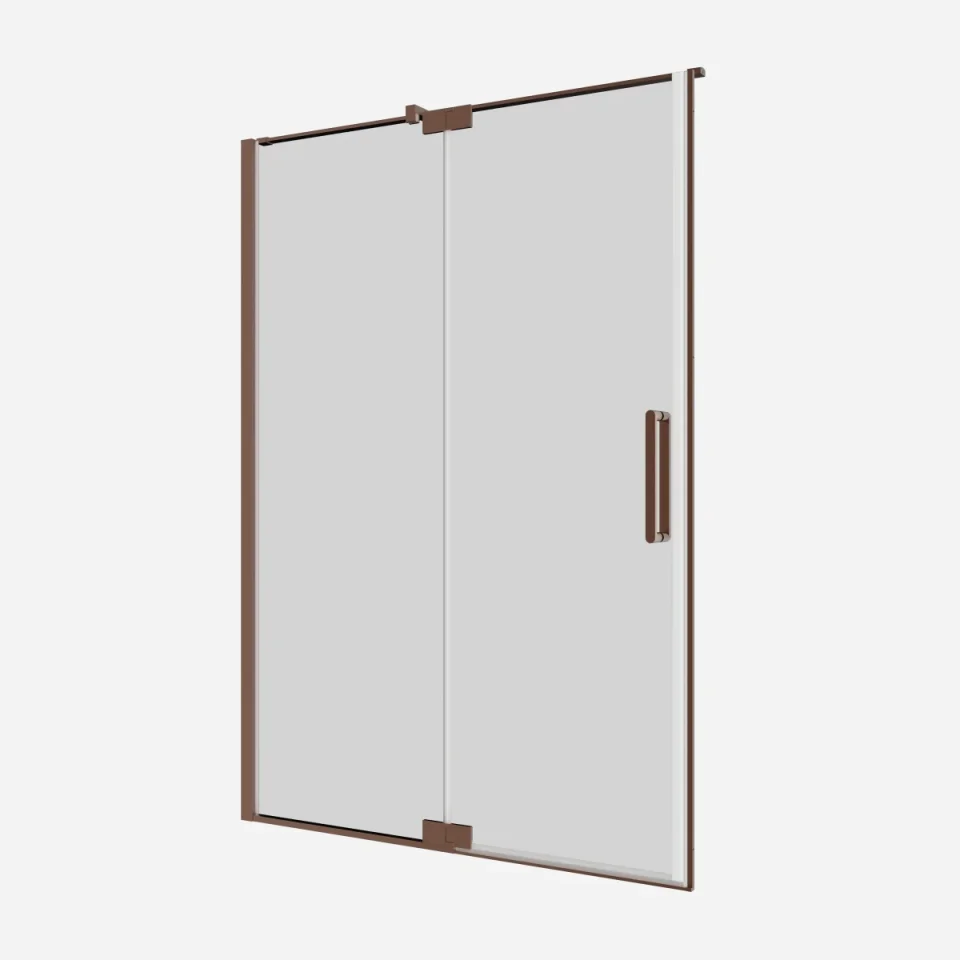 Crosswater Optix Pivot Door Inline Panel 1400 Brushed Bronze product image - Image 3