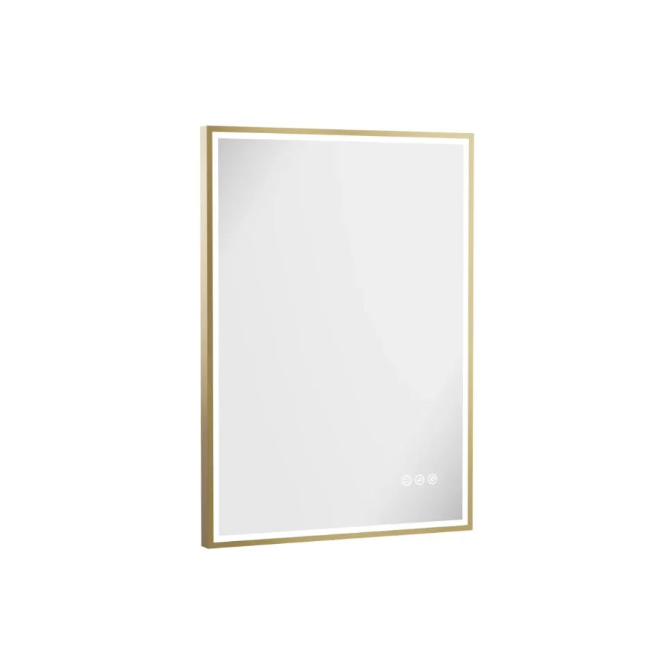 Crosswater MPRO Lit Mirror 500 x 700mm Brushed Brass detail view - Image 2