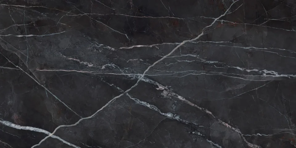 European Tiles Charmo Calacatta Black 120 X 60cm Polished Wall & Floor Tile detail view - Image 3