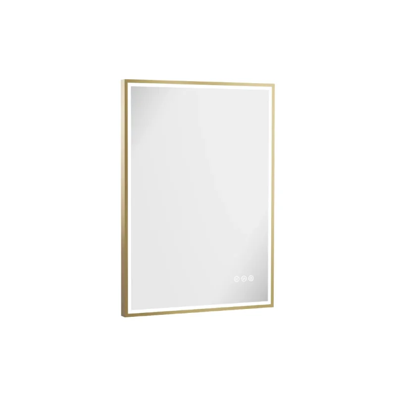 Crosswater MPRO Lit Mirror 500 x 700mm Brushed Brass product image - Image 3