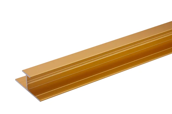 Burlington Aluminium Extrusion H Join 11mm 2450mm Polished Gold