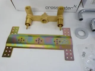 Crosswater Rough for 3 Hole Wall Mount Basin Set detail view - Image 4