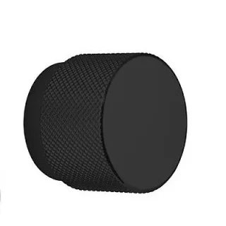 Crosswater Knurled Furniture Handle x 1 Matt Black detail view - Image 2