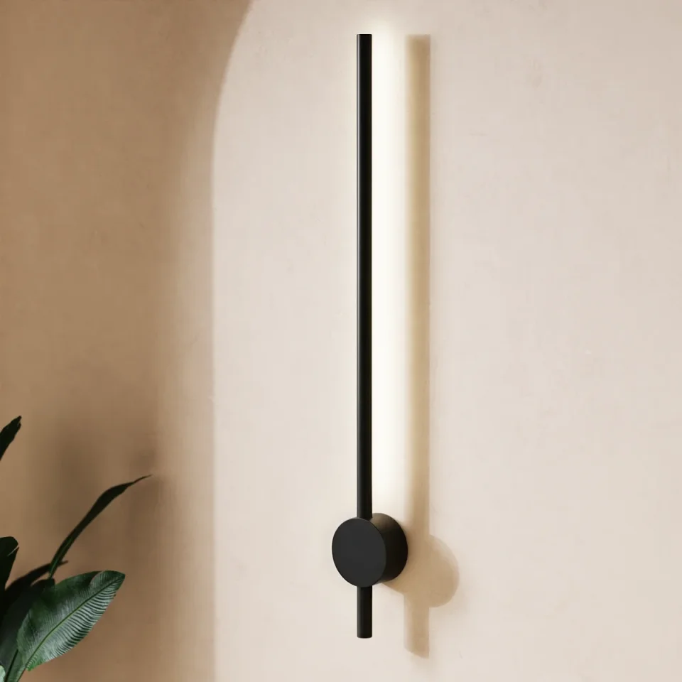 Crosswater Tranquil Pillar Light - Matt Black detail view - Image 6