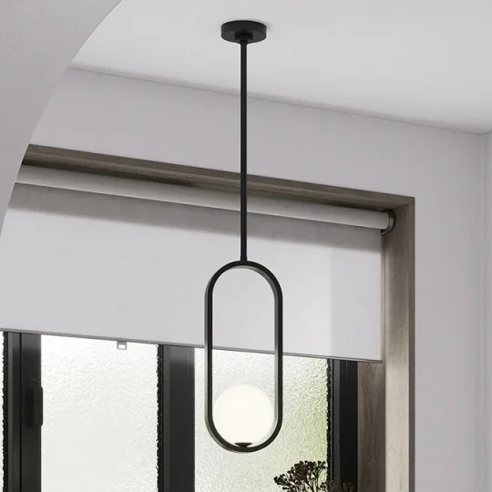 Crosswater Tranquil Pendant Light - Matt Black detail view - Image 3