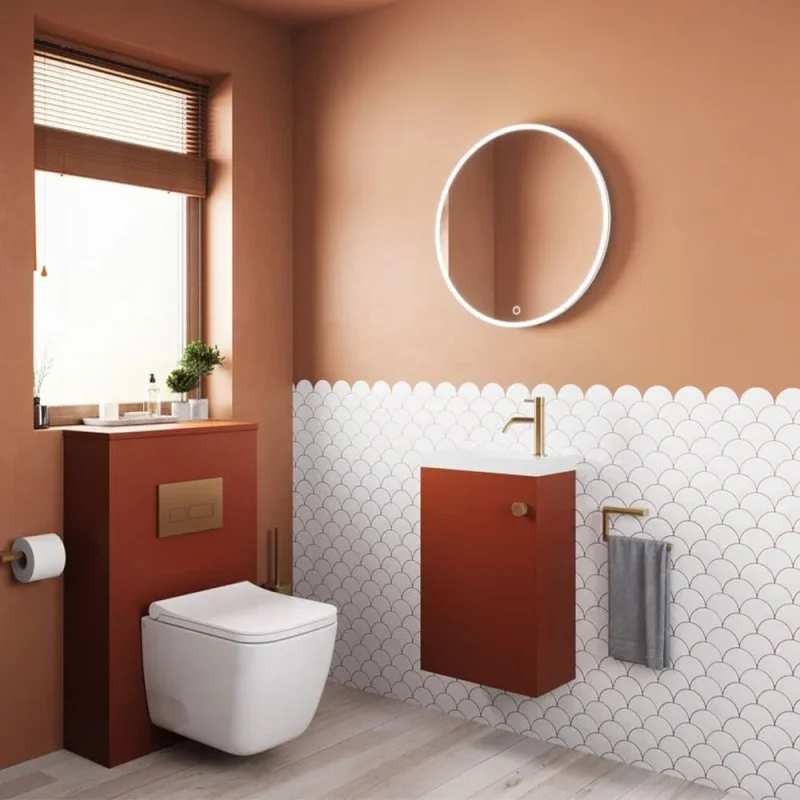 Crosswater Alo Cloakroom Unit 400 x 220mm Soft Clay detail view - Image 2