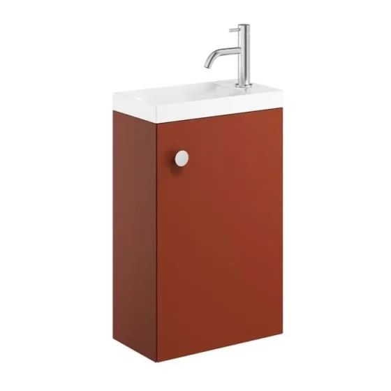 Crosswater Alo Cloakroom Unit 400 x 220mm Soft Clay detail view - Image 3