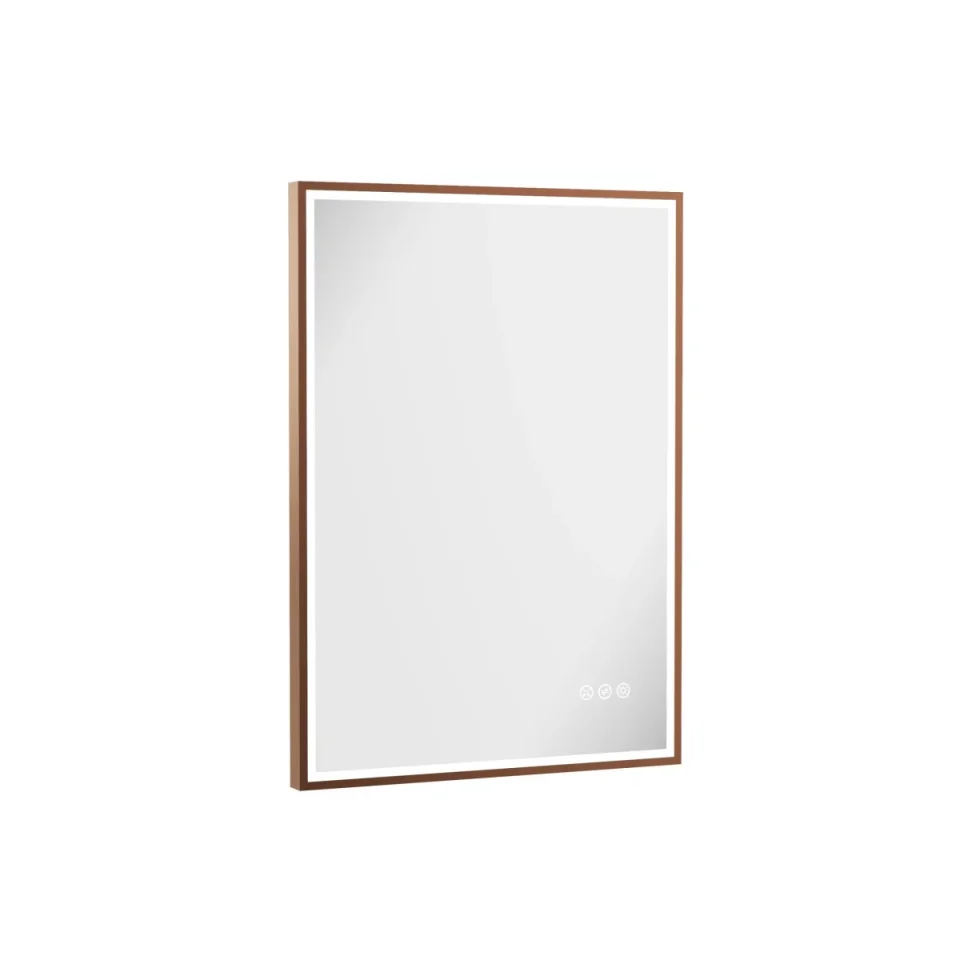 Crosswater MPRO Lit Mirror 500 x 700mm Brushed Bronze detail view - Image 2