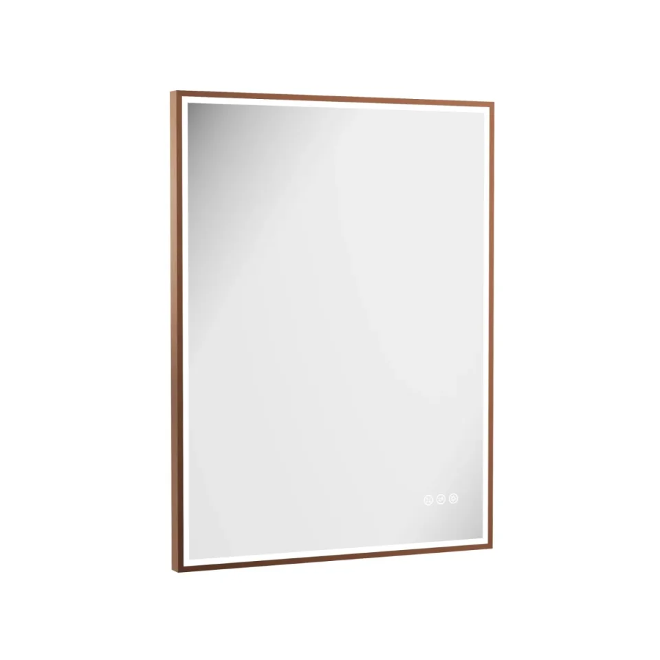 Crosswater MPRO Lit Mirror 600 x 800mm Brushed Bronze detail view - Image 2