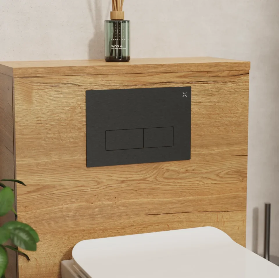 Crosswater Mpro Stainless Steel Flush Plate Slate detail view - Image 4
