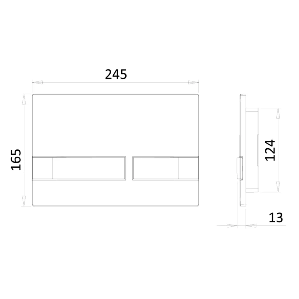 Crosswater Venue Flush Plate Brushed Brass detail view - Image 2