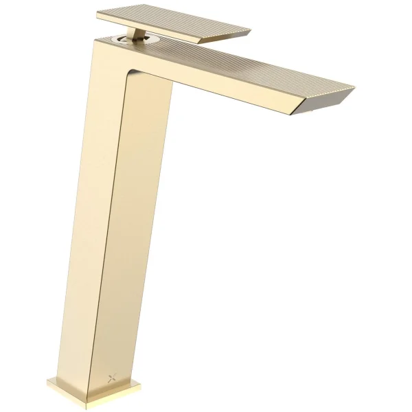 Crosswater Limit Tall Basin Monobloc Brushed Brass