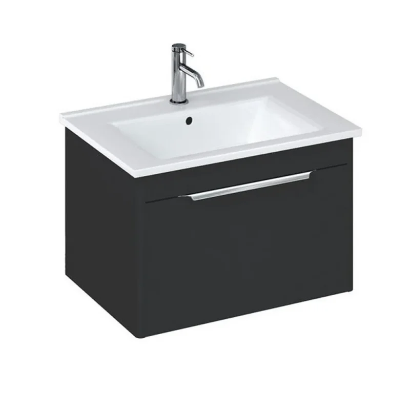 Britton Shoreditch Single Drawer Unit 850mm Matt Grey detail view - Image 2