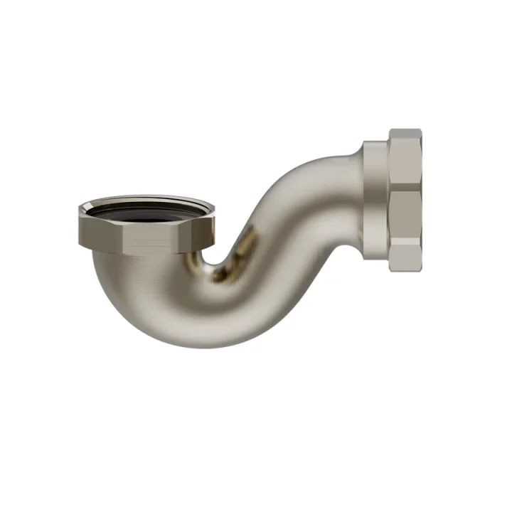Burlington Shallow P Trap Brushed Nickel detail view - Image 2