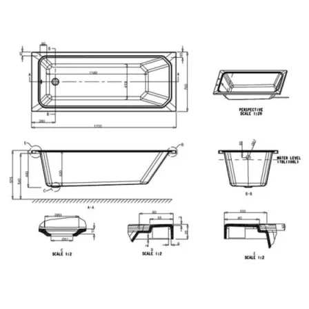 Burlington Arundel 1700 X 700mm Single Ended Bath product image - Image 3