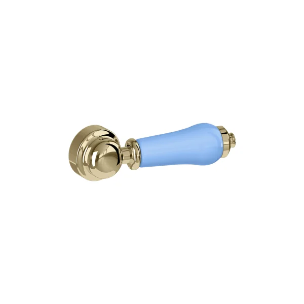 Burlington Concealed Cistern With Lever Flush In Gold With Enchanted Blue Ceramic