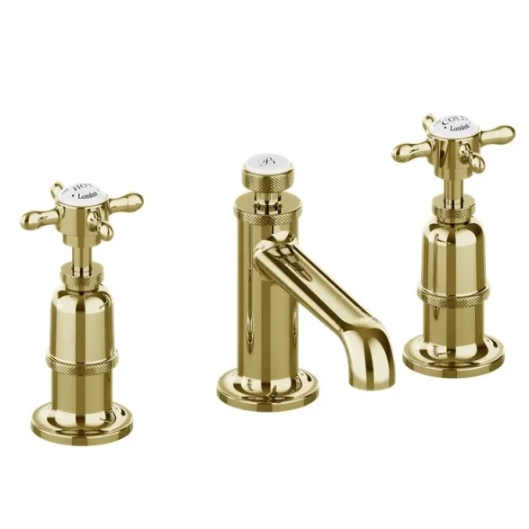 Burlington Guild Basin 3th Mixer Deck Mounted Gold detail view - Image 2