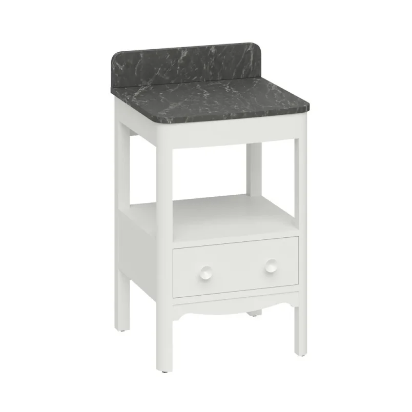 Burlington Guild Vanity Top 560mm With Upstand Marquina detail view - Image 3