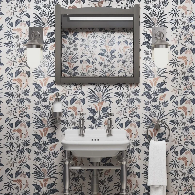 Burlington Guild Mirror 600mm Ashbee Grey detail view - Image 3