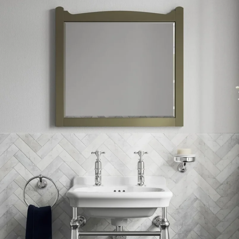 Burlington Guild Mirror 600mm Carlyle Green detail view - Image 3