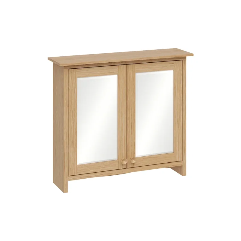 Burlington Guild Mirror Cabinet 650mm Light Oak product image - Image 6