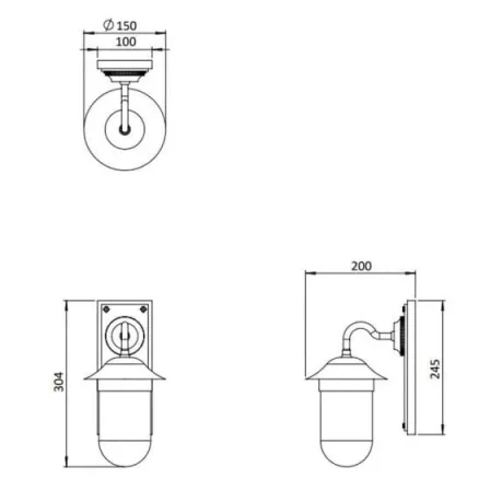 Burlington Guild Wall Light & Clear Glass Gold detail view - Image 3