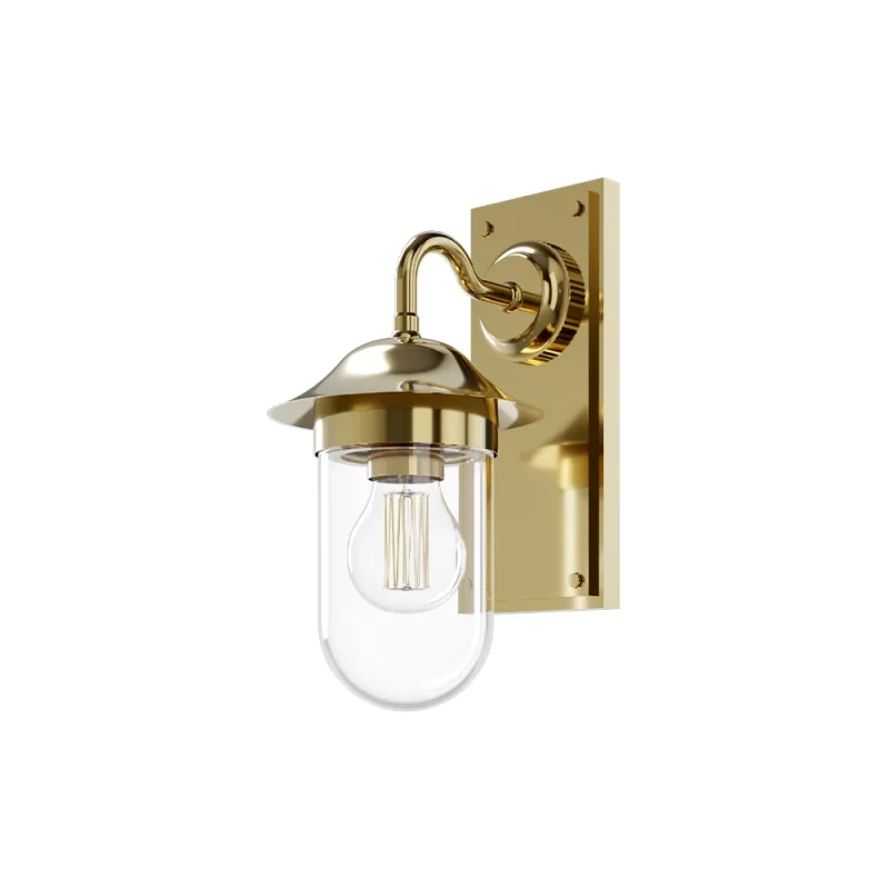 Burlington Guild Wall Light & Clear Glass Gold product image - Image 6