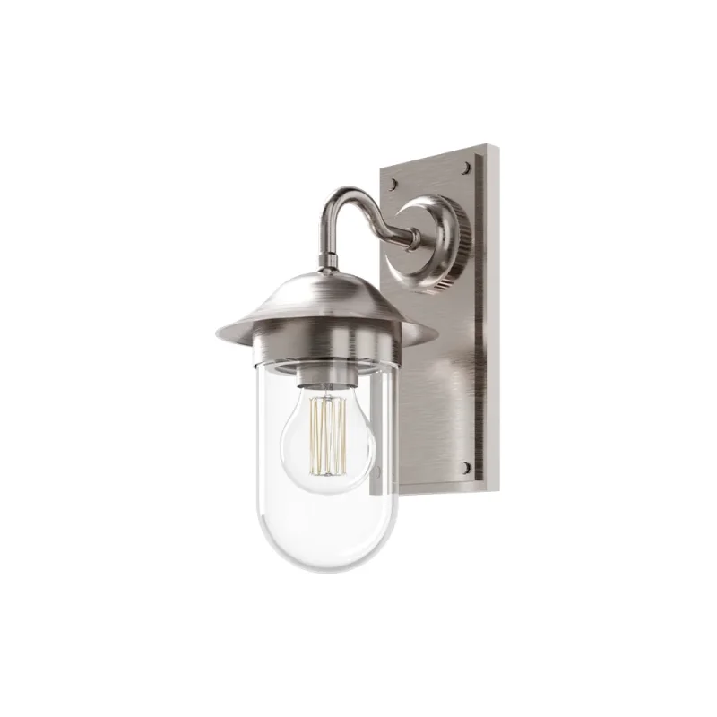 Burlington Guild Wall Light & Clear Glass Brushed Nickel product image - Image 4