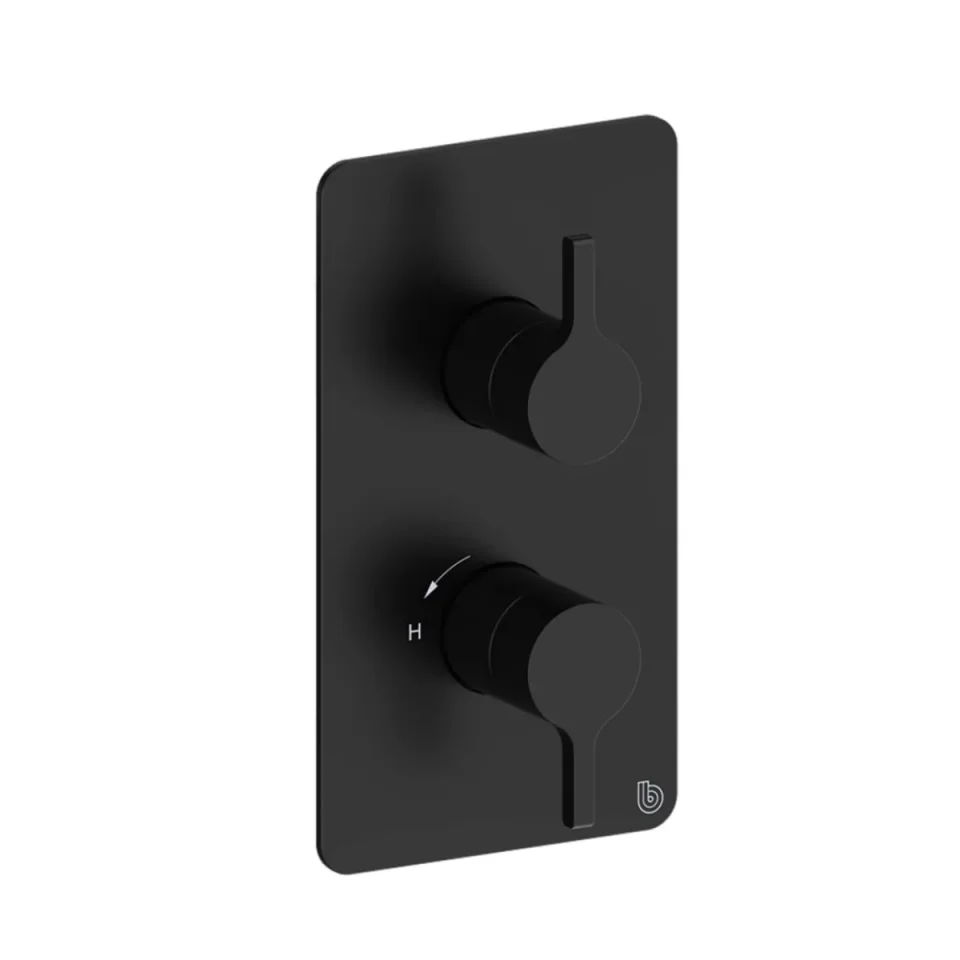 Britton Hoxton 2.0 Shower Mixer With Diverter Including The Conceal Valve Matt Black product image - Image 2