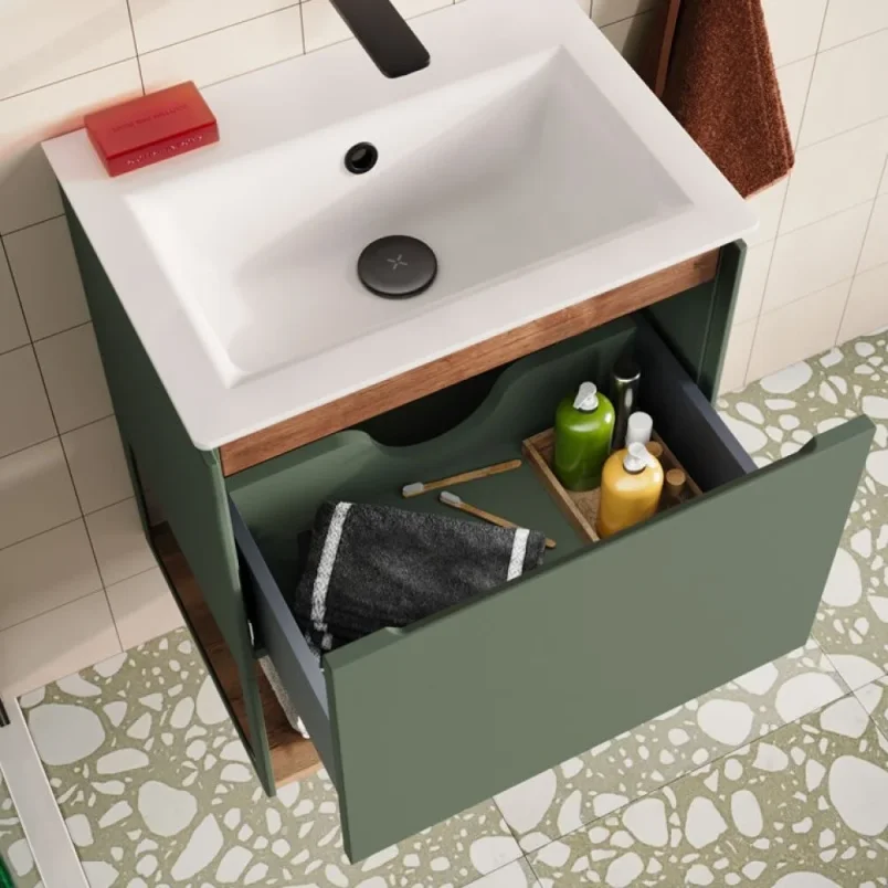 Crosswater Mada Basin Unit 500 Sage Green detail view - Image 4