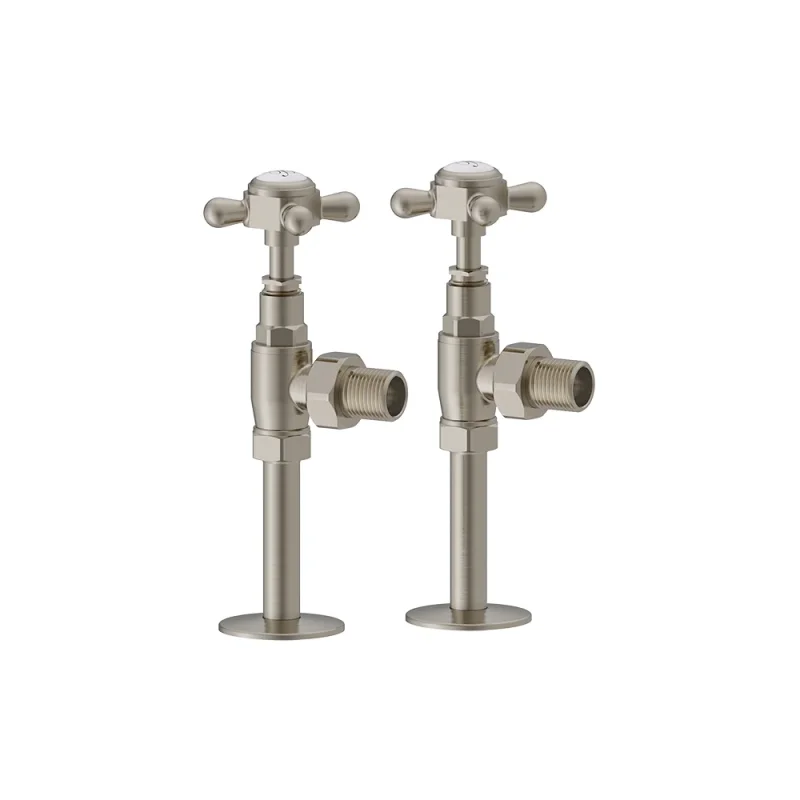 Burlington Angled Radiator Valve Brushed Nickel product image - Image 3