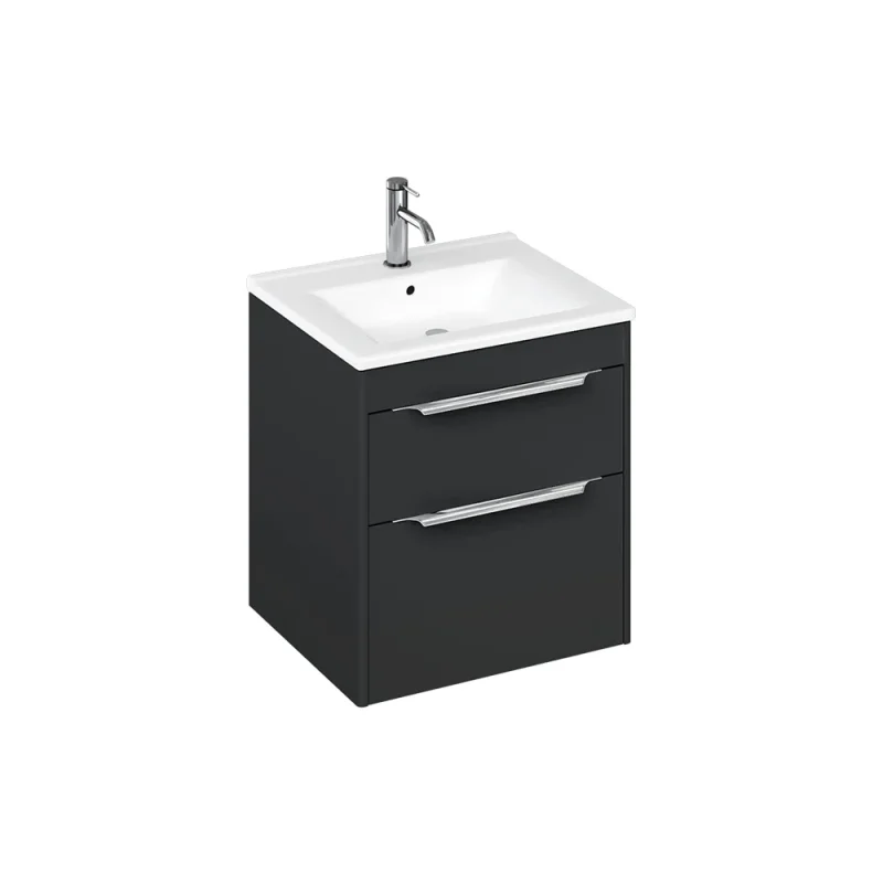 Britton Shoreditch Double Drawer Unit 550mm Matt Grey product image - Image 3