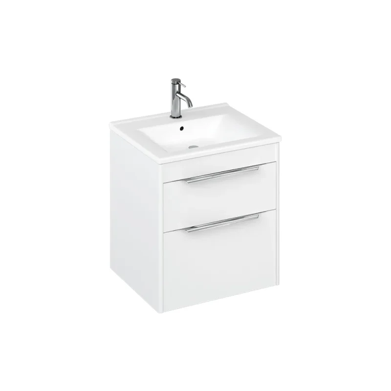 Britton Shoreditch Double Drawer Unit 550mm Matt White product image - Image 3