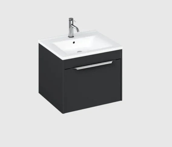 Britton Shoreditch Single Drawer Unit 550mm Matt Grey product image - Image 3