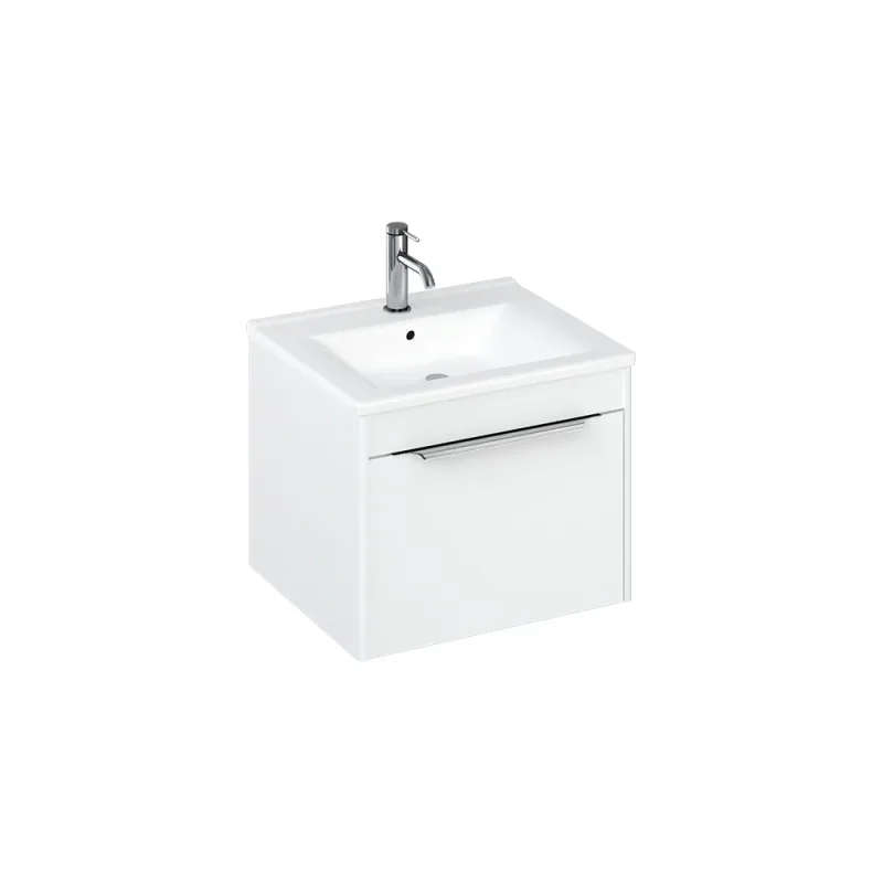 Britton Shoreditch Single Drawer Unit 550mm Matt White product image - Image 3