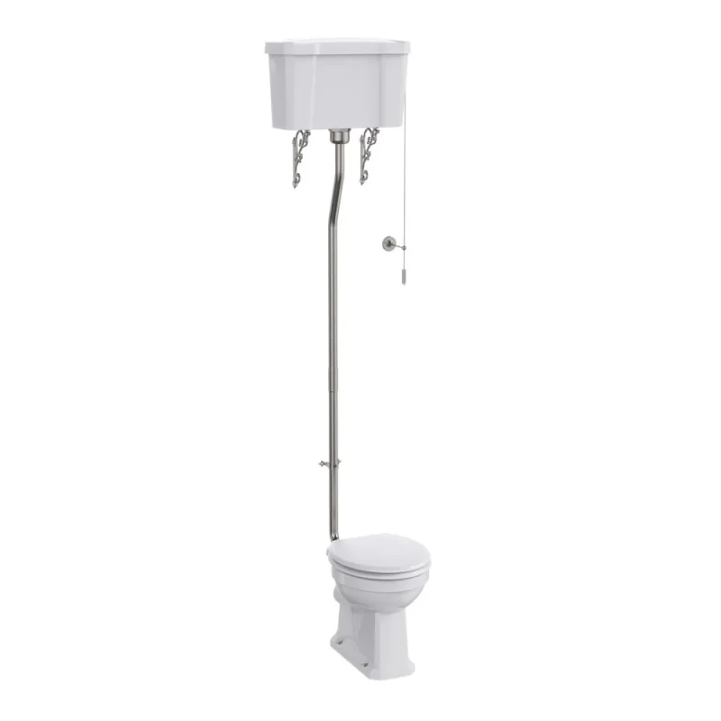 Burlington High Level Dual Flush Cistern Lever C5 Brushed Nickel product image - Image 3