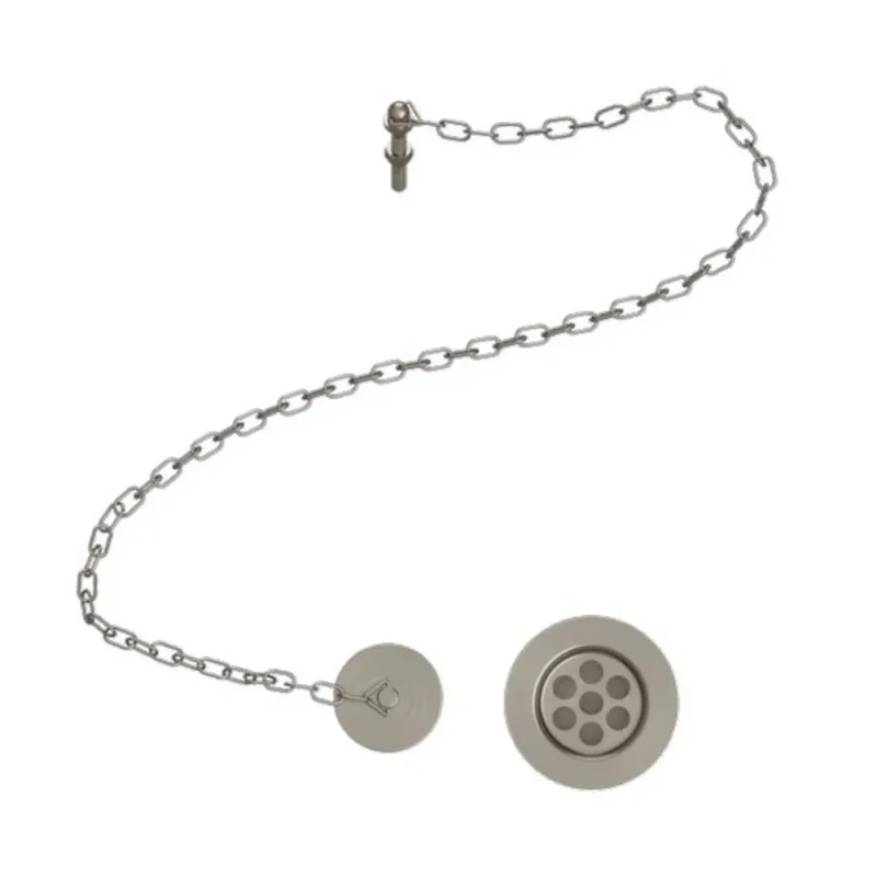 Burlington Basin Plug & Chain Slotted Brushed Nickel detail view - Image 2