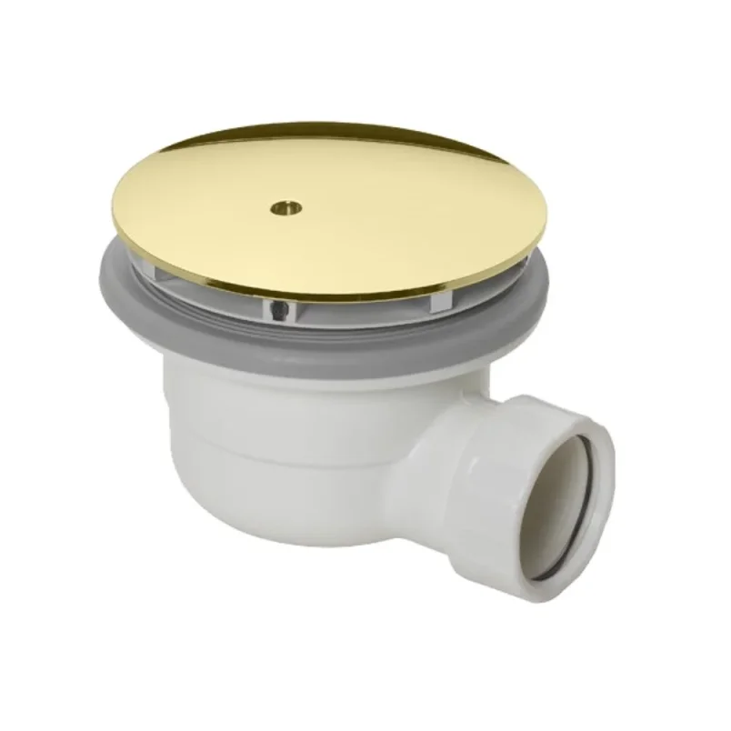 Burlington High Flow Shower Waste Gold detail view - Image 2