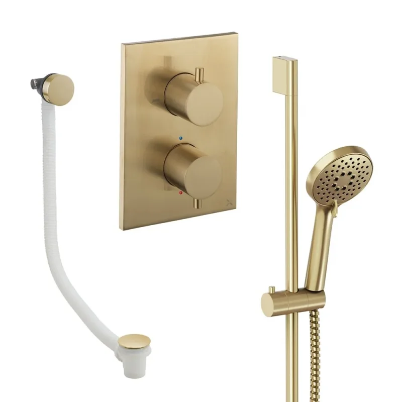 Crosswater Crossbox Shower Set 6 Brushed Brass product image - Image 2