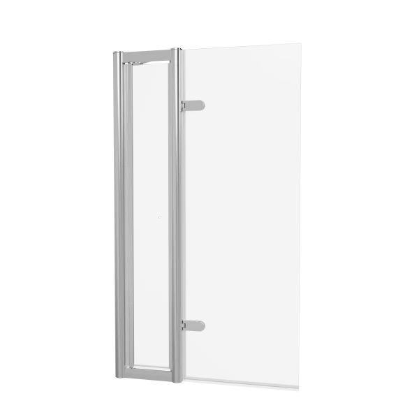 Burlington Classique Hinged Bath Screen With Access Door 850 Chrome (no Handle)