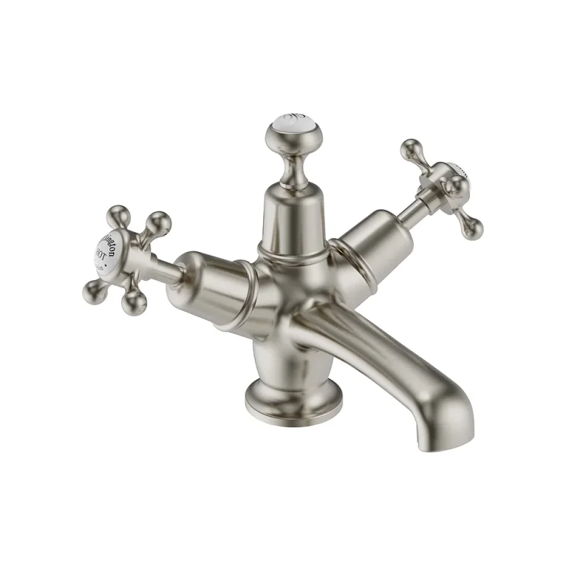 Burlington Claremont Basin Mixer Click Clack Waste Brushed Nickel product image - Image 3