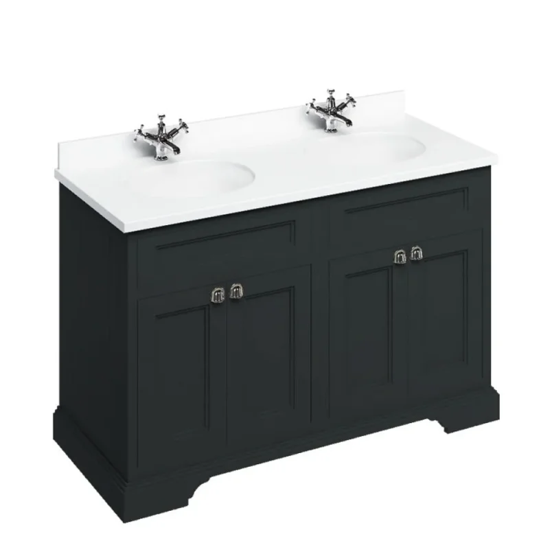 Burlington Freestanding Vanity 1300 Unit Matt Black product image - Image 3