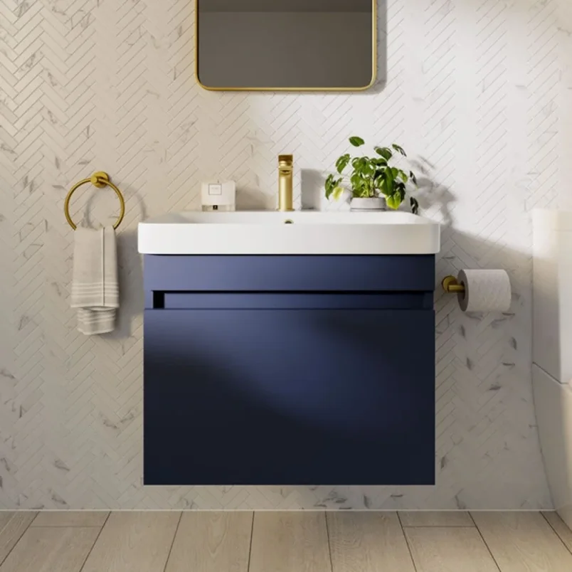 Britton Dalston Unit 500mm Matt Blue detail view - Image 2