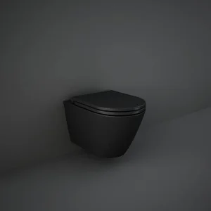Faeber Zero Wall Hung Rimless Toilet Pan - Matt Black
