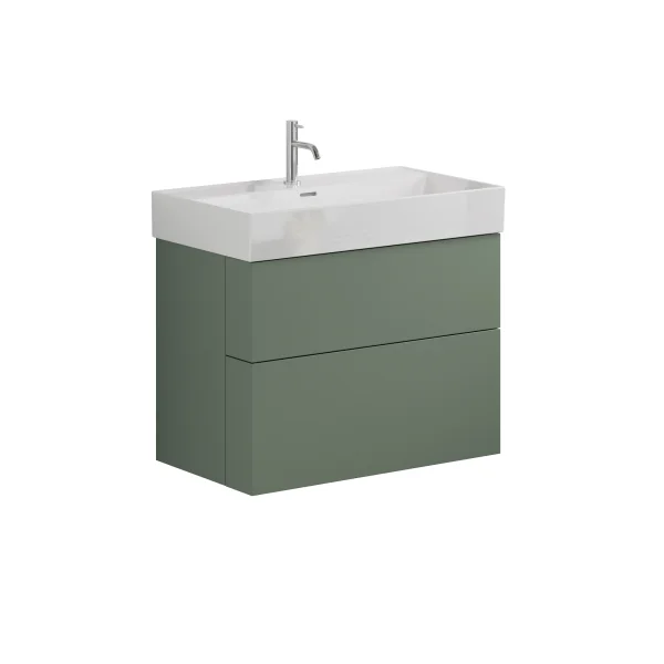 Crosswater Avenue Basin 1 Tap Hole Tall Ceramic Basin 800mm White