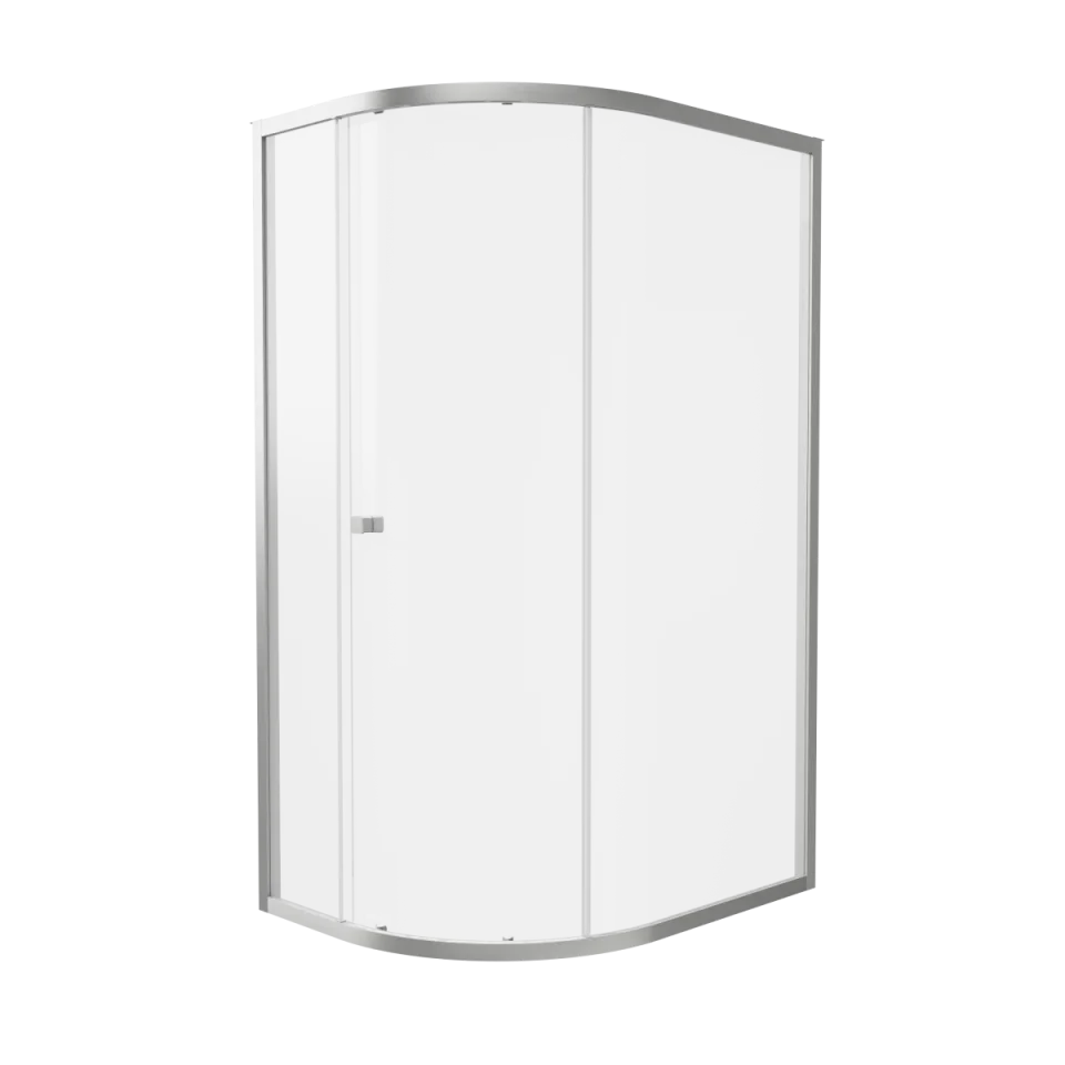 Crosswater Clear 6 Quadrant Single Door 1200 x 800 Box B Brushed Nickel product image - Image 1