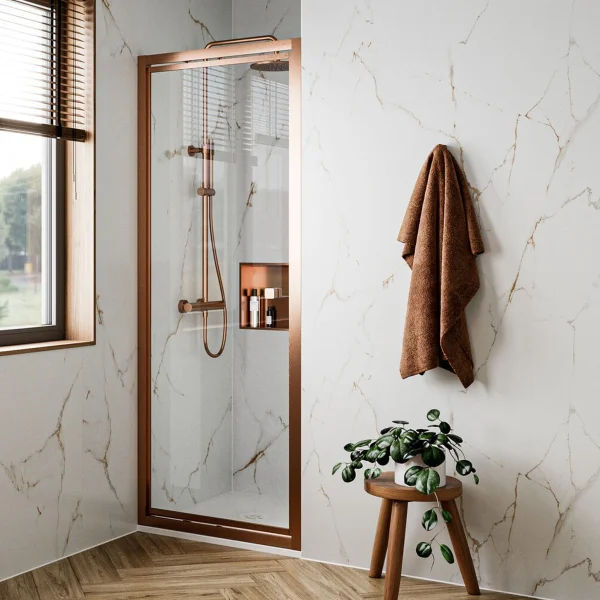 Crosswater 6mm Infold Door 800 Brushed Bronze